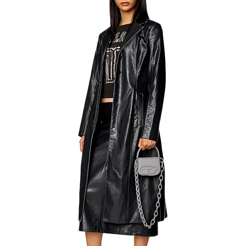 DIESEL SS24 Leather Jacket Women's Black-2