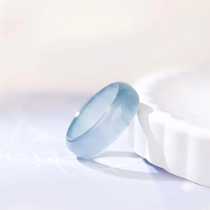 Clear Snow Ice Glutinous Rings Unisex-3