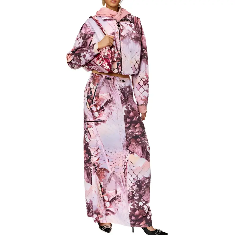 DIESEL Casual Long Skirts Women's Light Purple-1