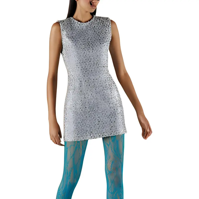 GUCCI Sleeveless Dresses Women's Silver-1