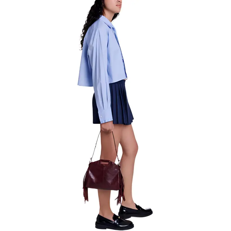 Maje Layered Striped Skort-3