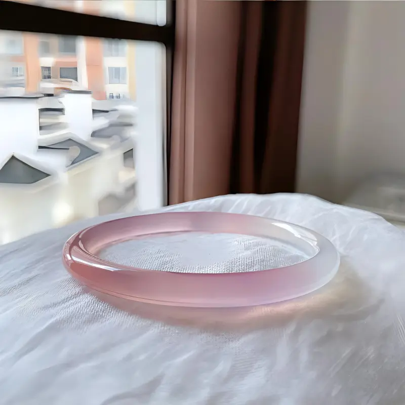 QUIET LOVE Chalcedony Jade Bangles Women's-3