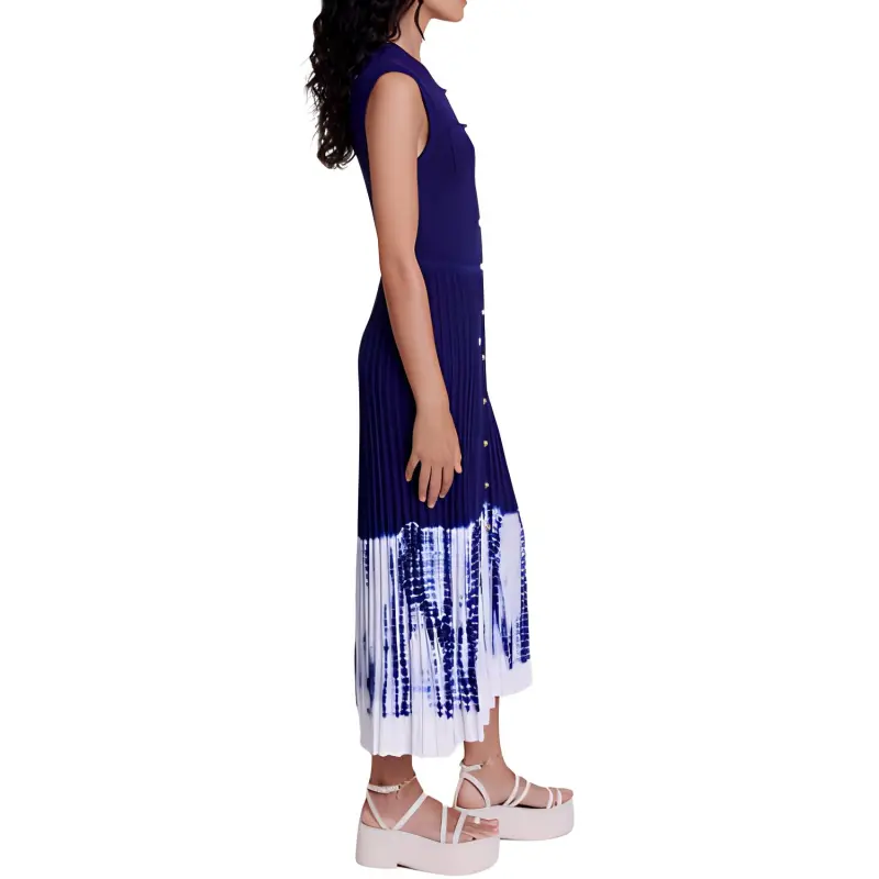 Maje Tie dye Ribbed Maxi Dress-3