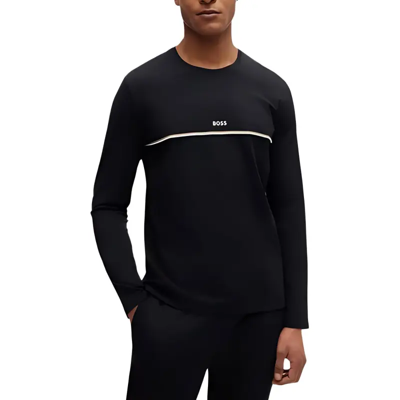 HUGO BOSS Logo print Long sleeve T shirt-3