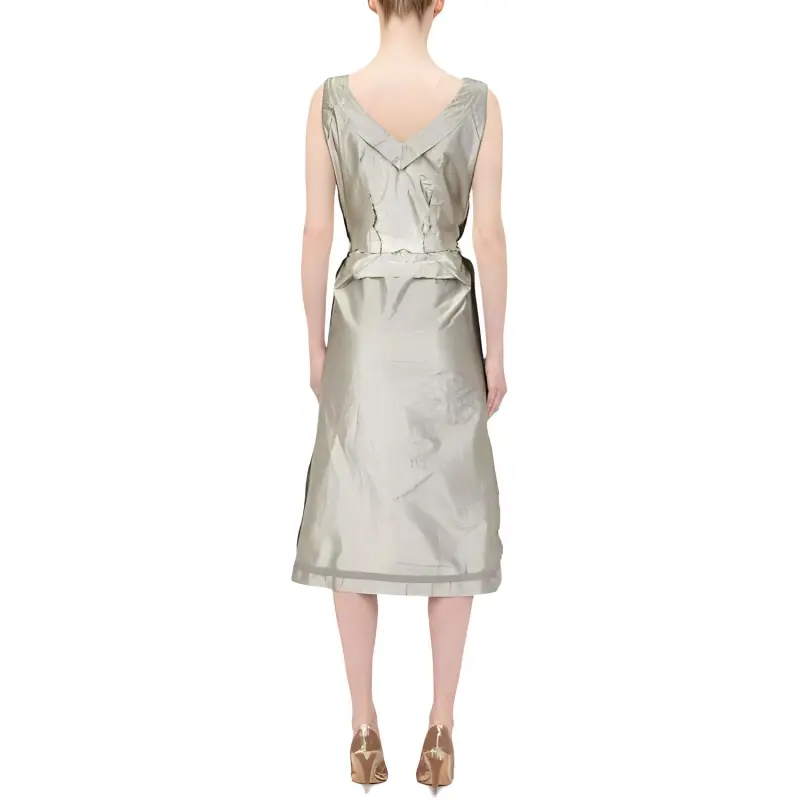 Maison Margiela Patchwork Sleeveless Midi Dress-3