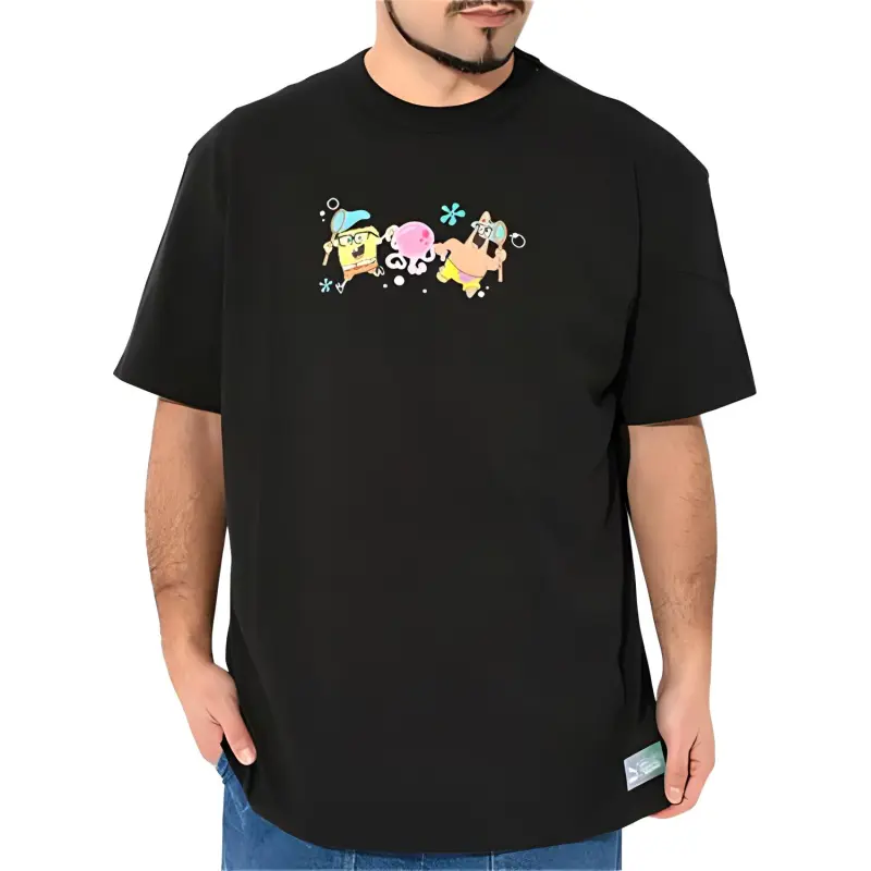 PUMA X SPONGEBOB T Shirts Unisex Black-5