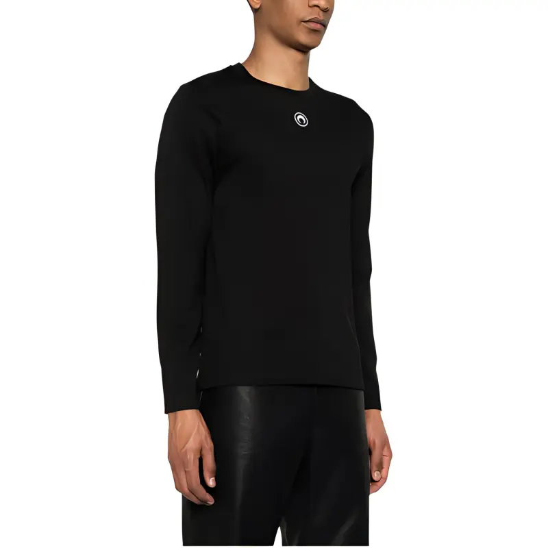 Marine Serre Logo Embroidered Long Sleeved T Shirt-5