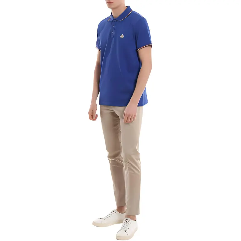 Moncler Polo Shirts Men Blue-1