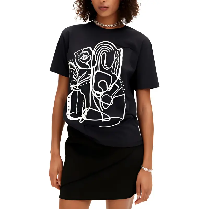 Desigual T Shirts Women's Black-1