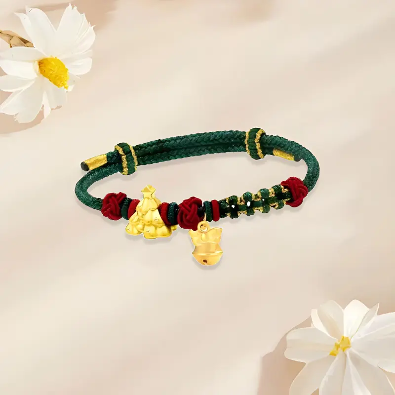 Old Qingyun Silver Building Gold Bracelet Unisex-2