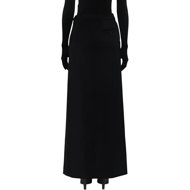 Balenciaga Side Slit Tailored Maxi Skirt-4