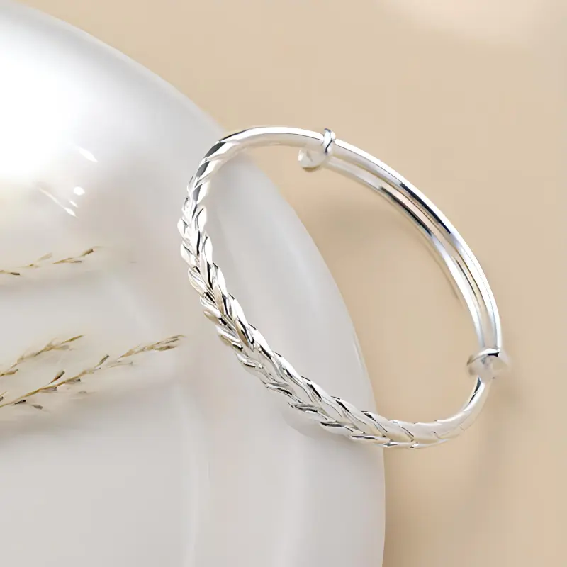 FUSSEM S999 Fine Silver Bangles Women's-3