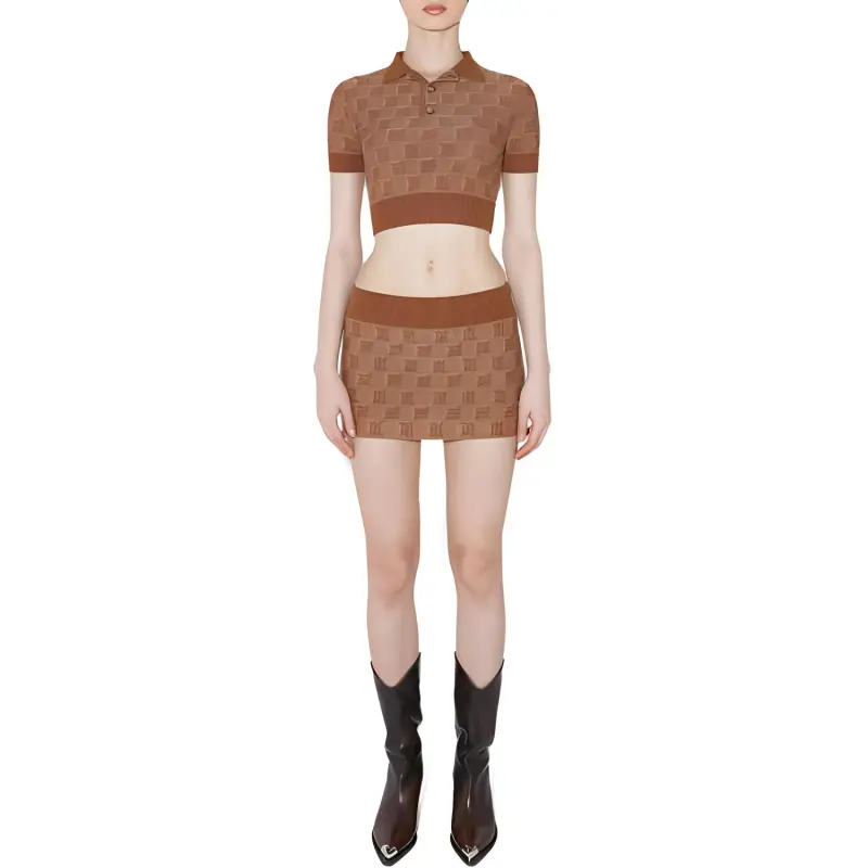 Misbhv Casual Short Skirts Women's Brown-3