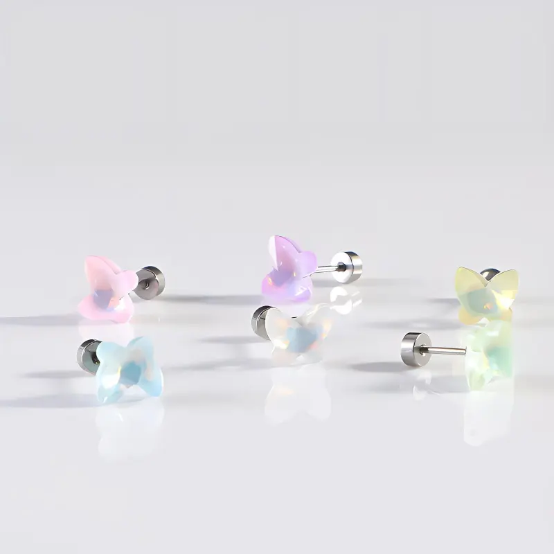 PAYMERY Titanium Steel Stud Earrings Unisex-13