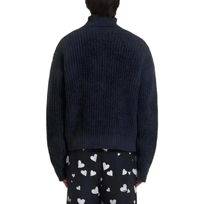 MARNI Logo embroidered Distressed Jumper-2