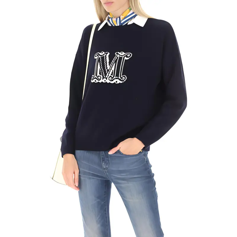 MaxMara Slim Fit Sweater Women's Dark Blue-3