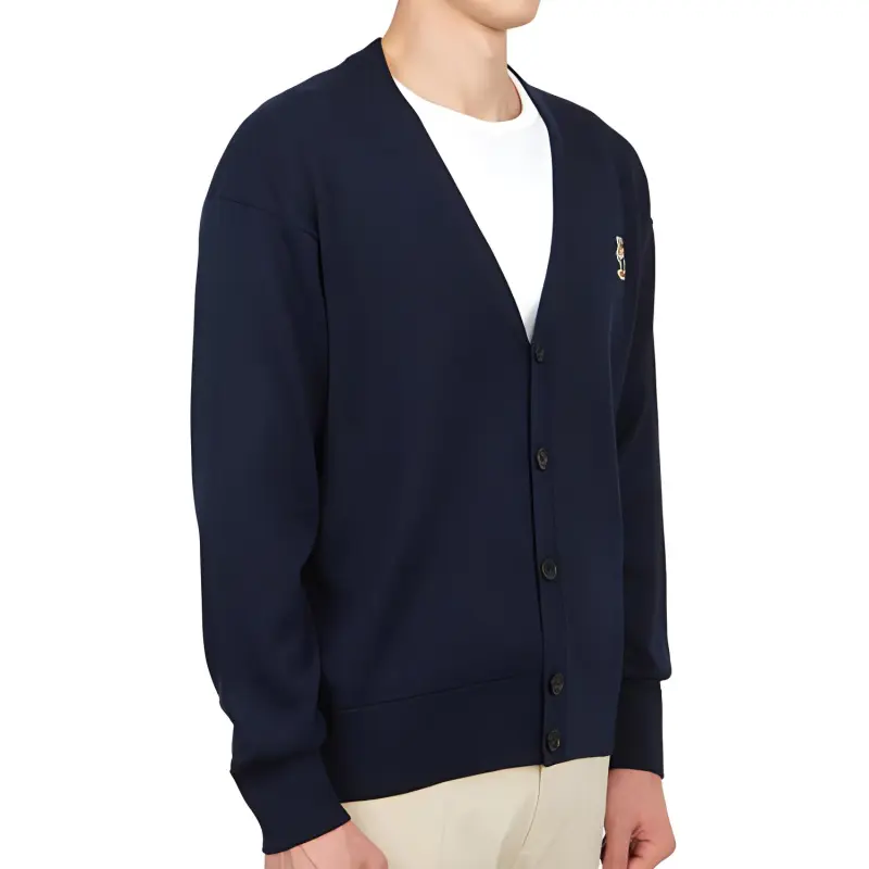 Maison Kitsune Knitwear Men Blue-4