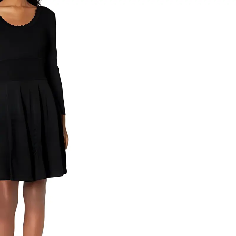 EMPORIO ARMANI Long Sleeved Dresses Women's Black-3