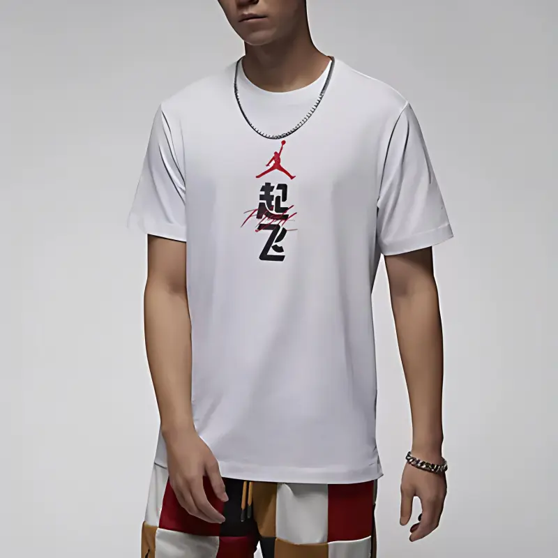 Jordan T Shirts Men White-4