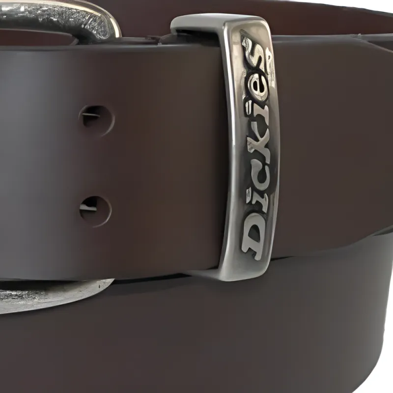 Dickies Badge Logo Pin Buckle Leather Belts Men's Multicolor Width: 3.8CM-1