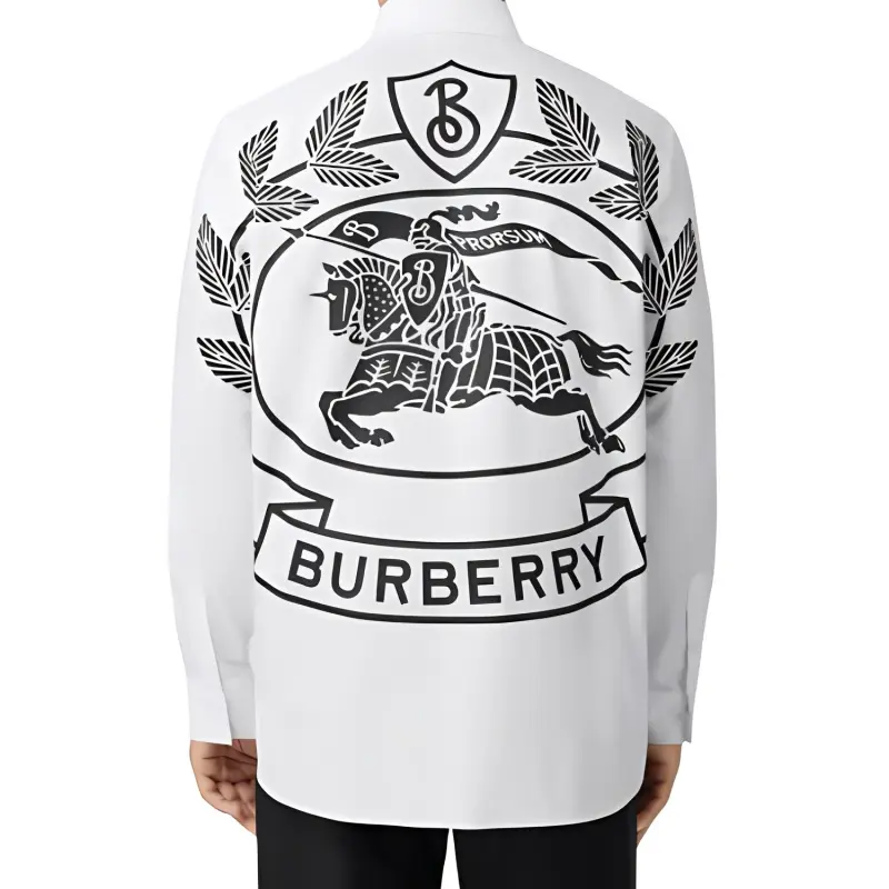 Burberry Ekd Print Oxford Oversized Shirt-4