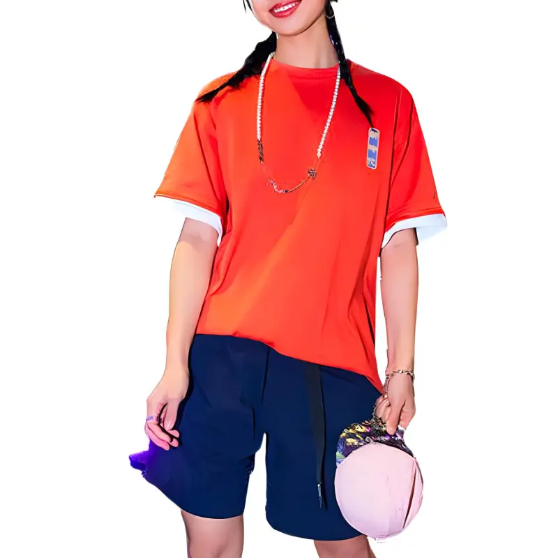 New Era SS22 T Shirt Unisex Orange Red-2