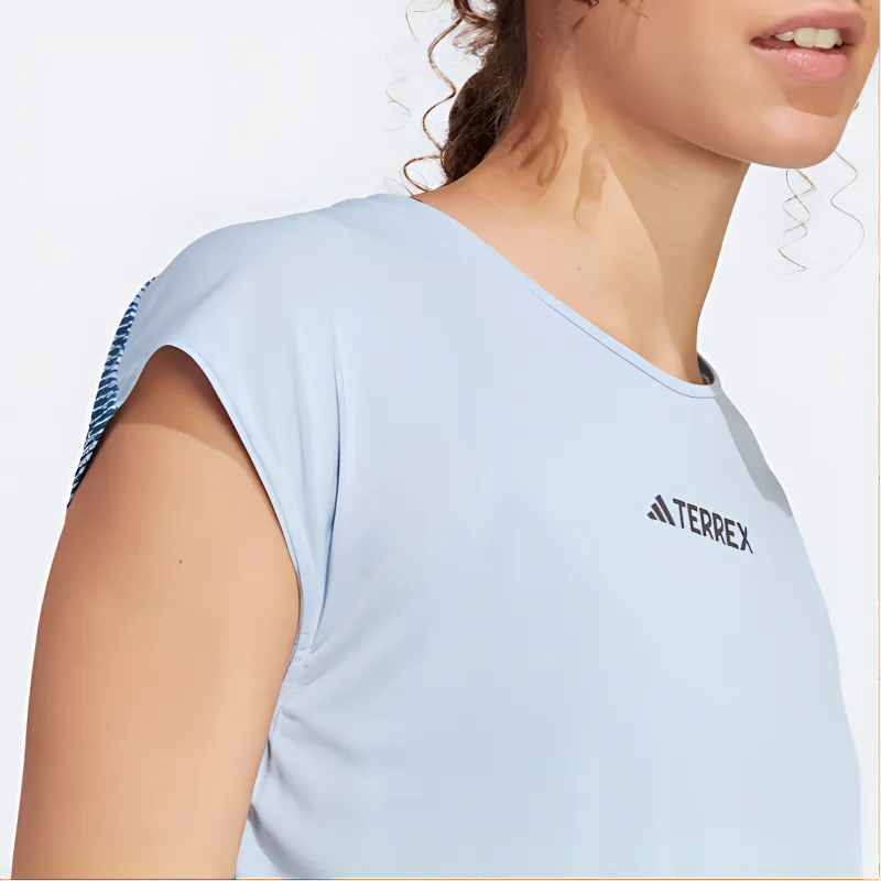 Adidas Terrex Agravic Pro T Shirt Women's Light Pink Blue-4