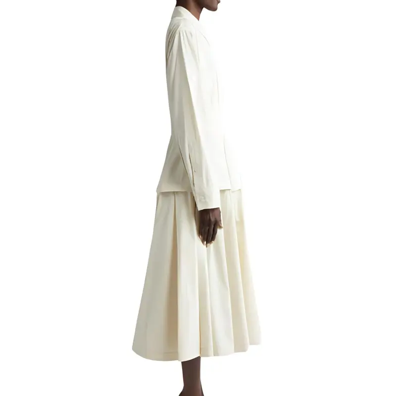 Bottega Veneta Long Sleeved Dresses Women's White-4