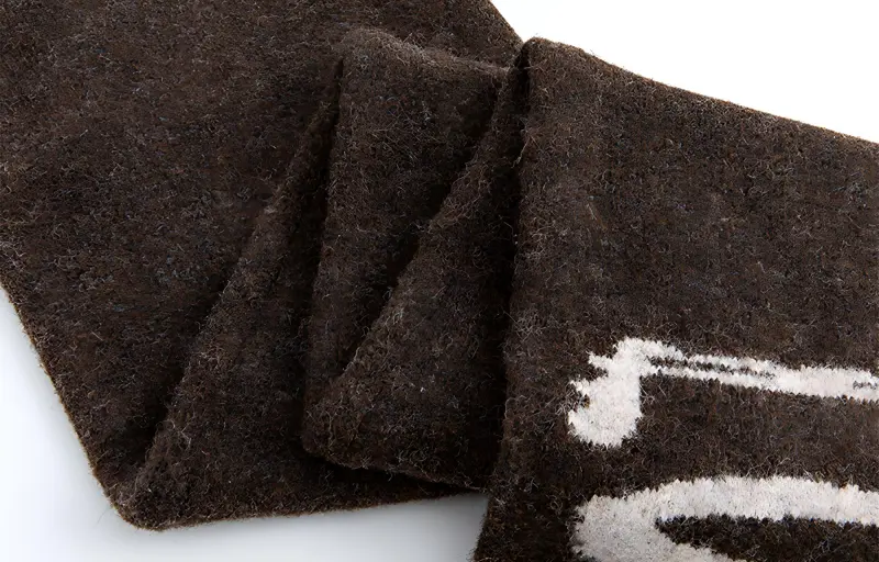 Charlie Luciano Wool Knit Scarves Unisex Brown-2