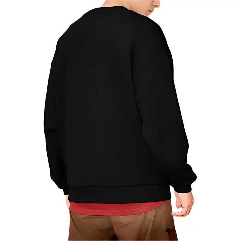 QIAODAN Get Rich Every Day Sweatshirts Men Black-3