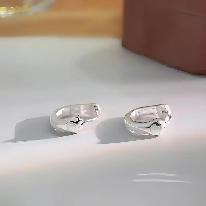 U state Sterling Silver 990 Earrings Unisex-1