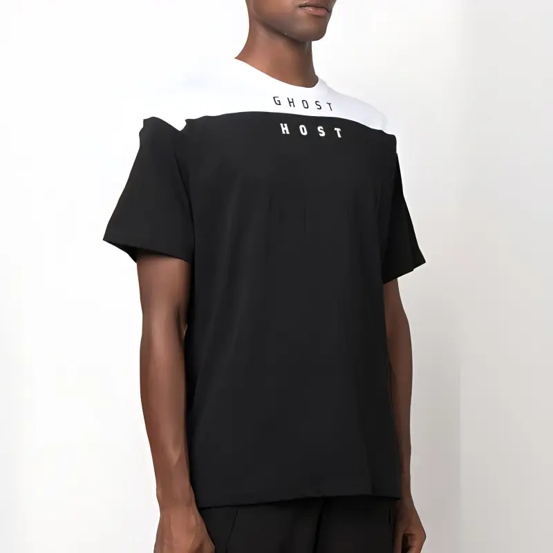 RAF SIMONS Ghost Host Two-tone T-shirt-3
