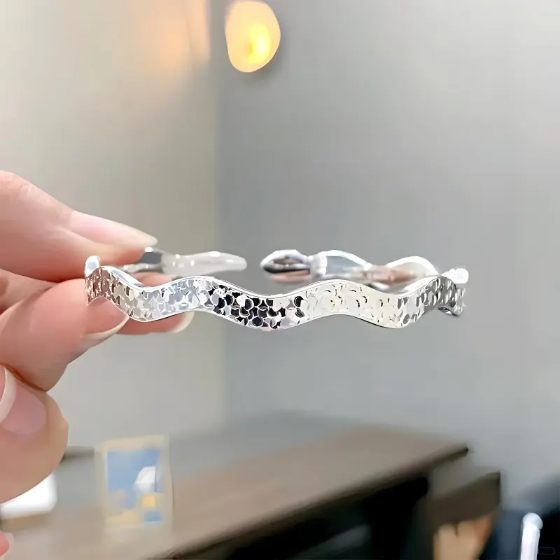 Royal Dragon Mirror 999 Fine Silver Sterling Silver Bracelets Women's-1