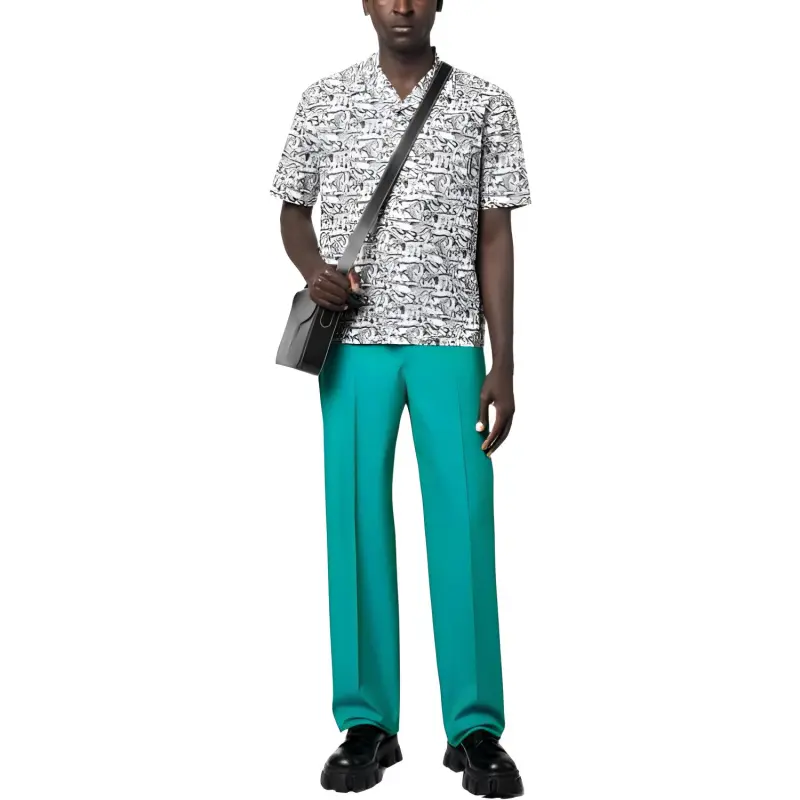 PALM ANGELS Allover Graphic Printed Short Sleeved Shirt-1