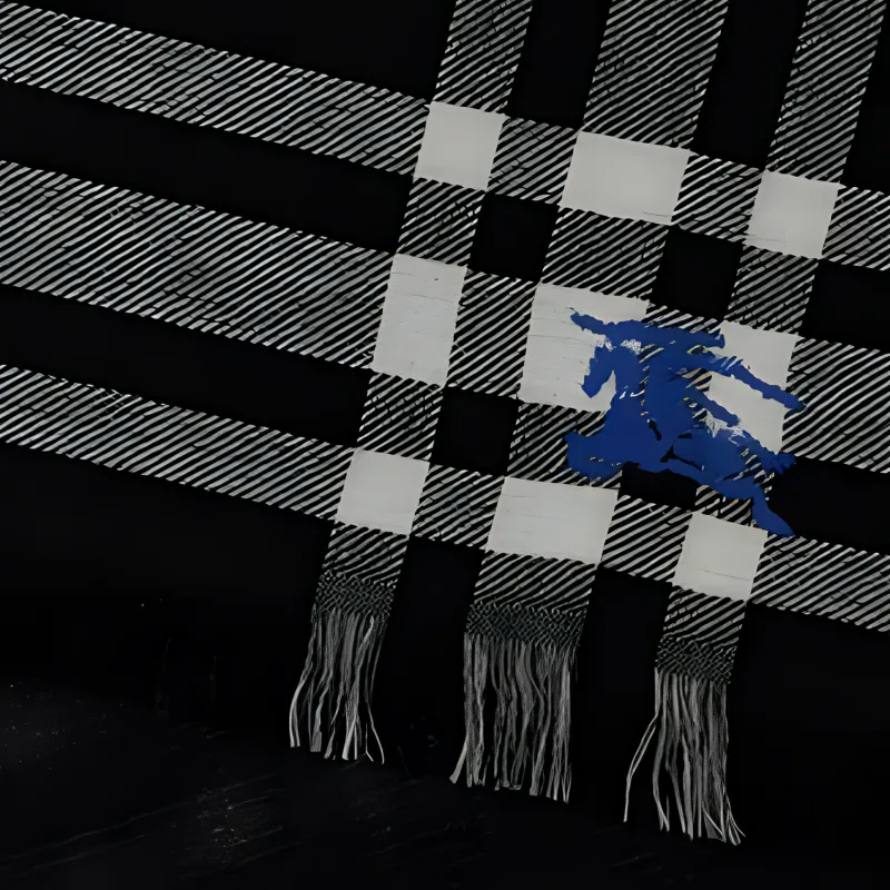 Burberry Check-Pattern Frayed-Edge Scarf-2