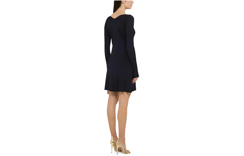 Jacquemus Long Sleeve Scalloped Mini Dress-3