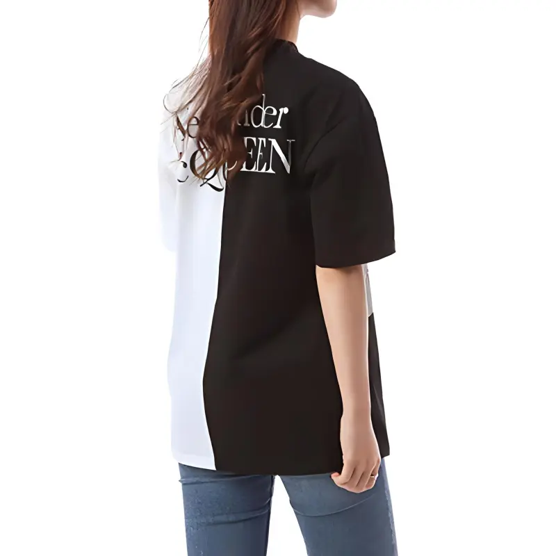 Alexander McQueen T Shirts Women's Black/White-2