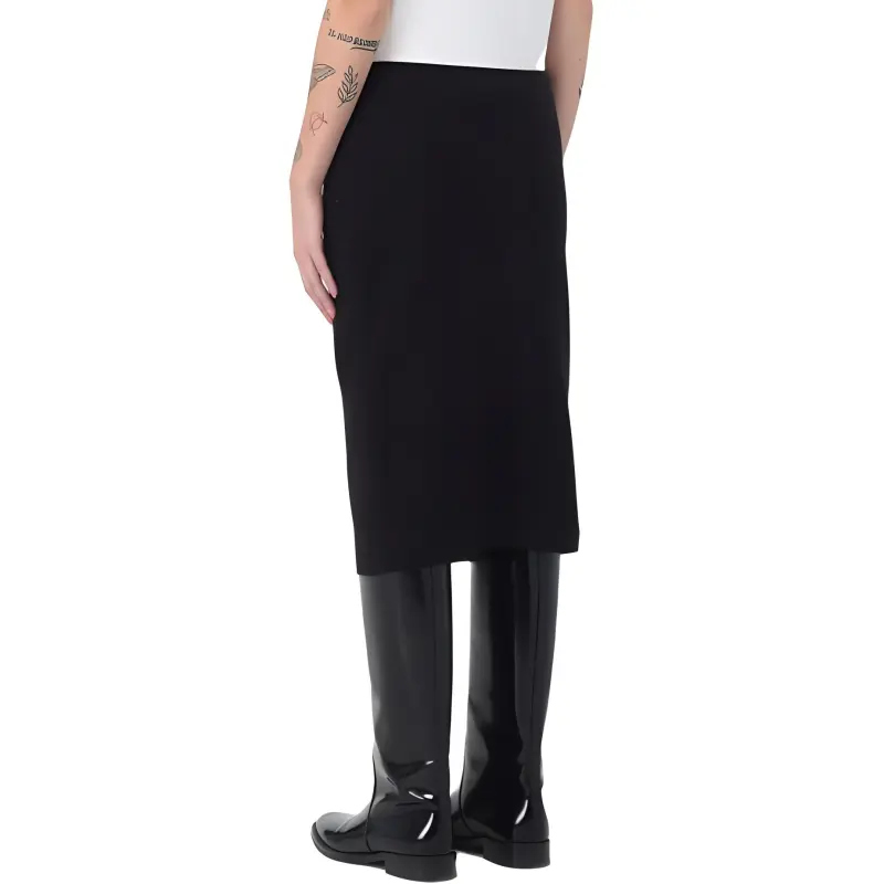 SAINT LAURENT Mid Rise Knitted Midi Skirt-2
