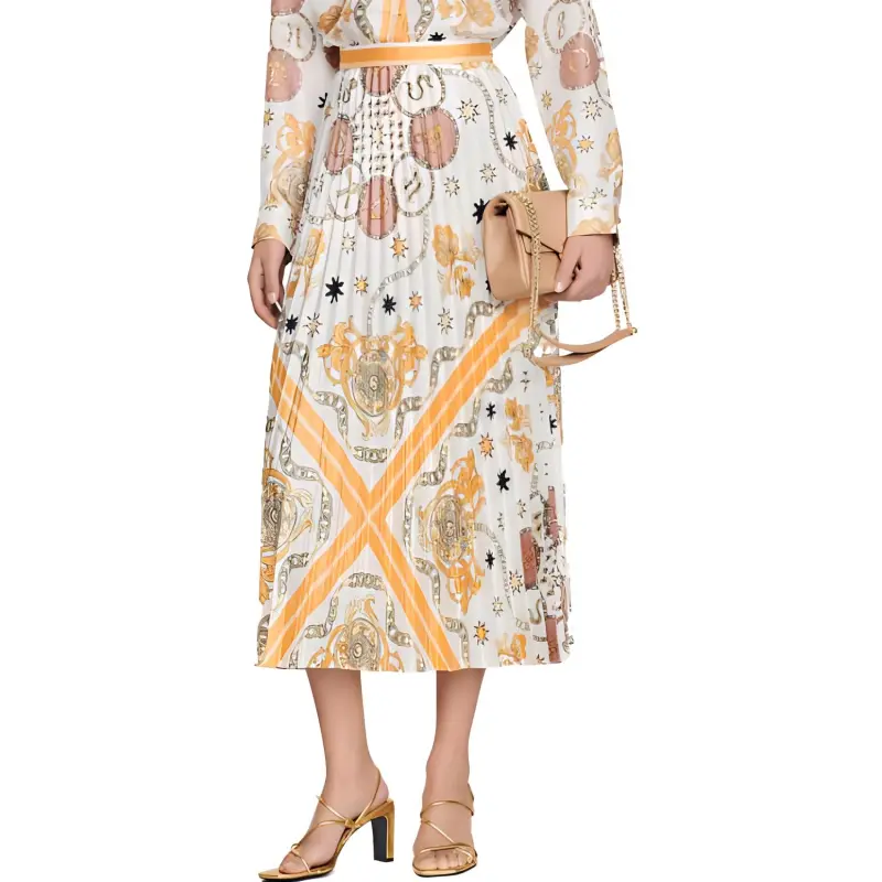 Sandro Casual Long Skirts Women's Light Umber-1