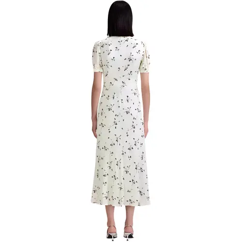 Self-portrait Short-Sleeved Dresses Women's Green Floral