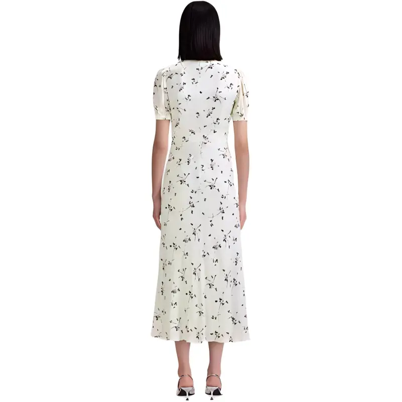 Self portrait Short Sleeved Dresses Women's Green Floral-0