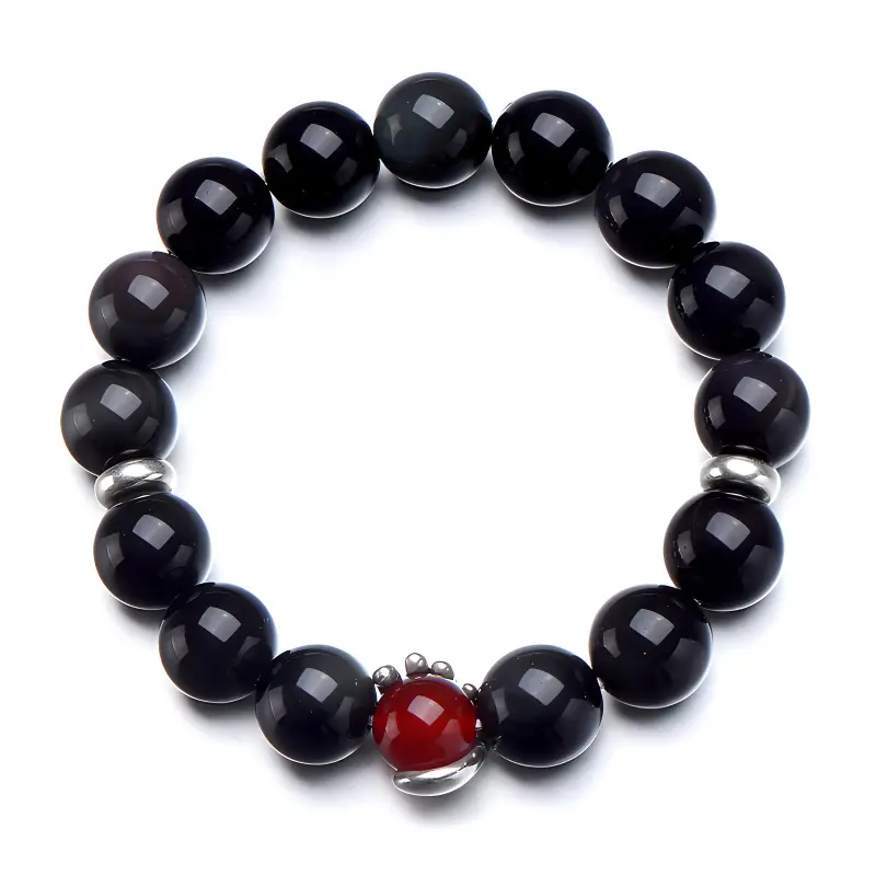 IDEAGEMER Obsidian Bracelets Men's-3