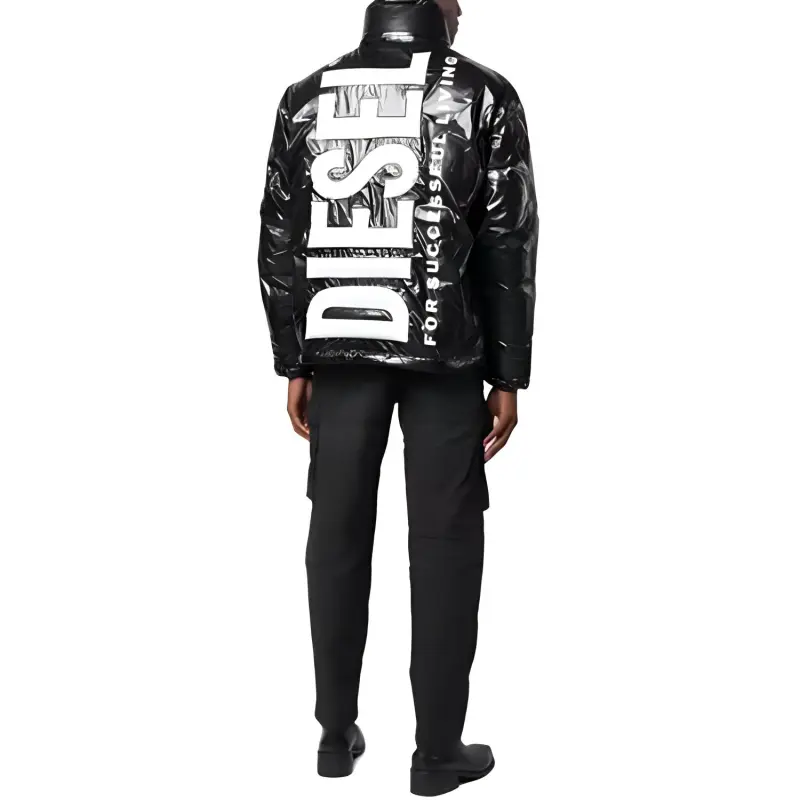 DIESEL SS24 Puffer Jacket Coat Men's Black-2