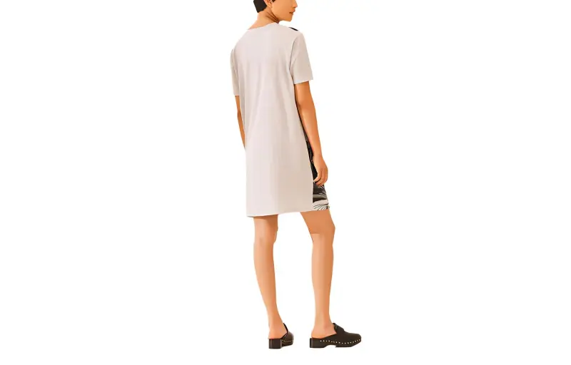 HERMES Short-Sleeved Dresses Women's Gray-1
