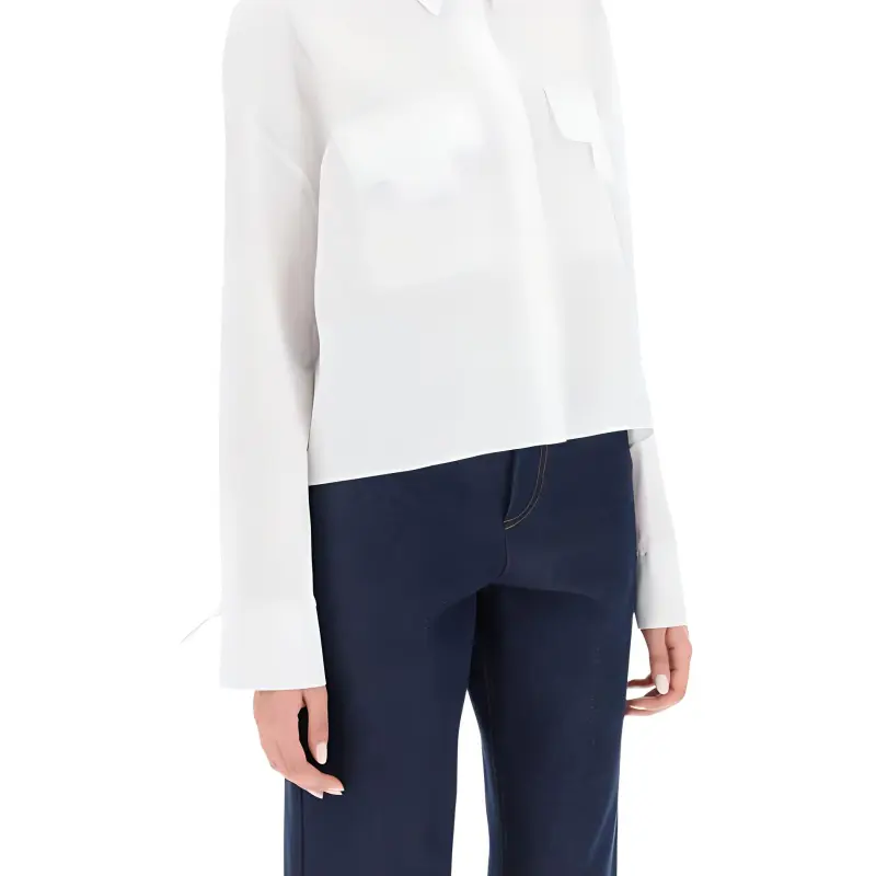 FENDI Crop Tops Women's White-6