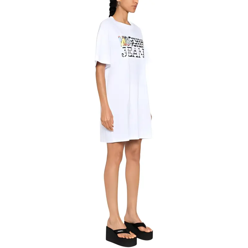 MOSCHINO Jeans Logo Printed Crewneck T Shirt-4