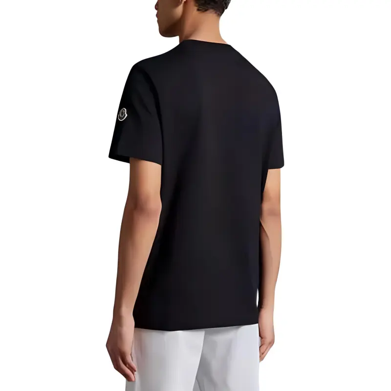 Moncler Laminated Logo Print T Shirt-4