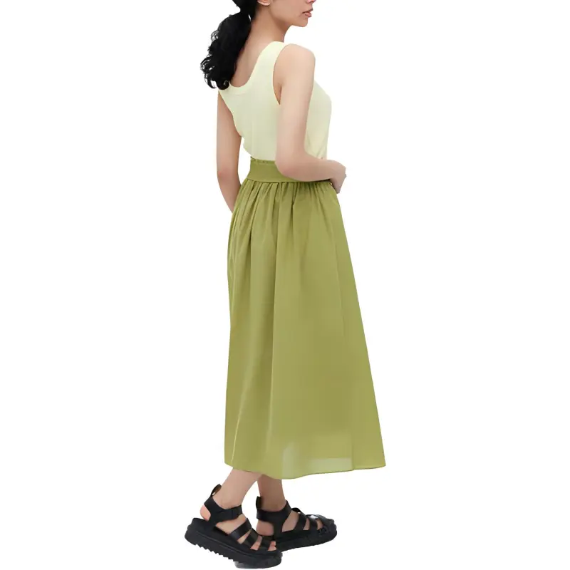 UNIQLO Casual Long Skirts Women's Green-1