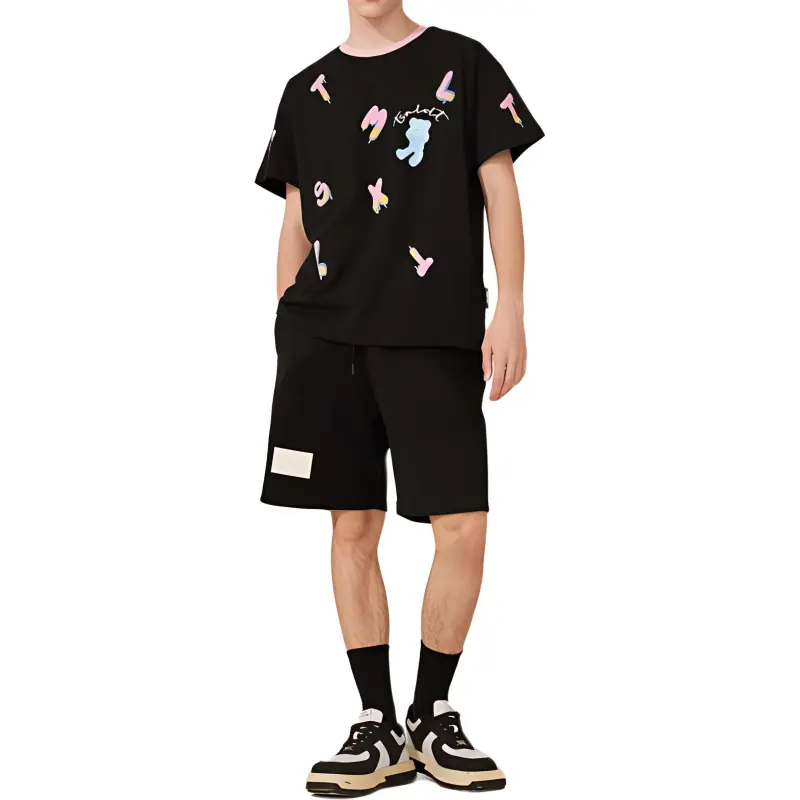 TSMLXLT Casual Shorts Unisex Midnight Black-2
