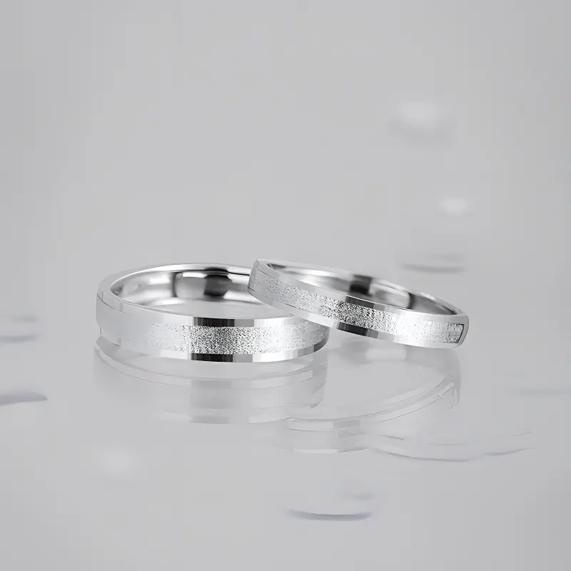 Stone Edge Poly 999 Fine Silver Rings Unisex-1